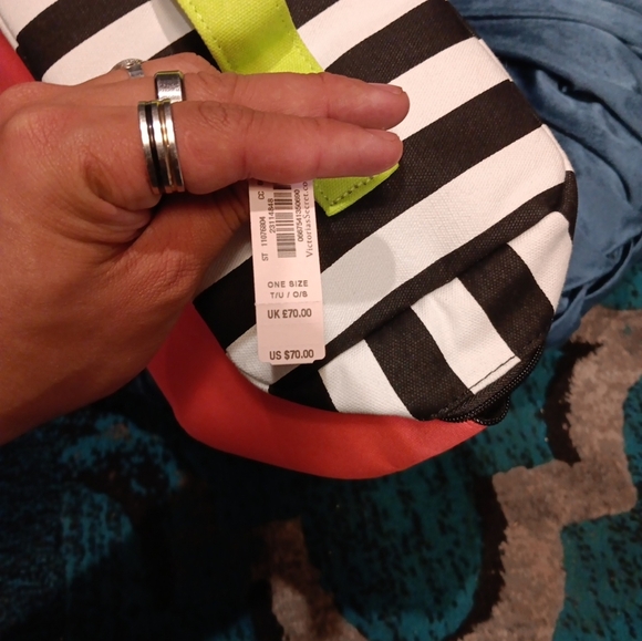 Victoria's Secret Striped Cosmetic Bag New - Picture 6 of 6